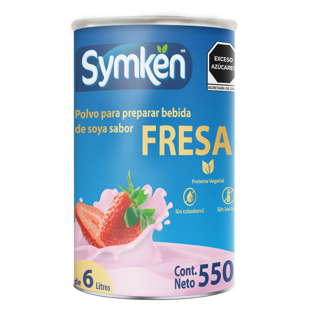 Symkën Soya sabor Fresa bote 550g