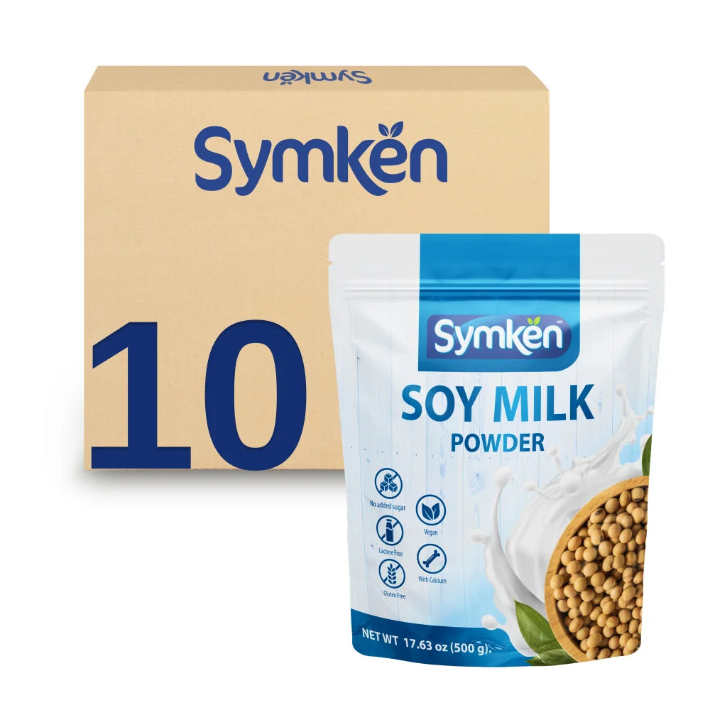 Caja de 10 piezas Symkën Soya Natural Sin Azúcar 500g