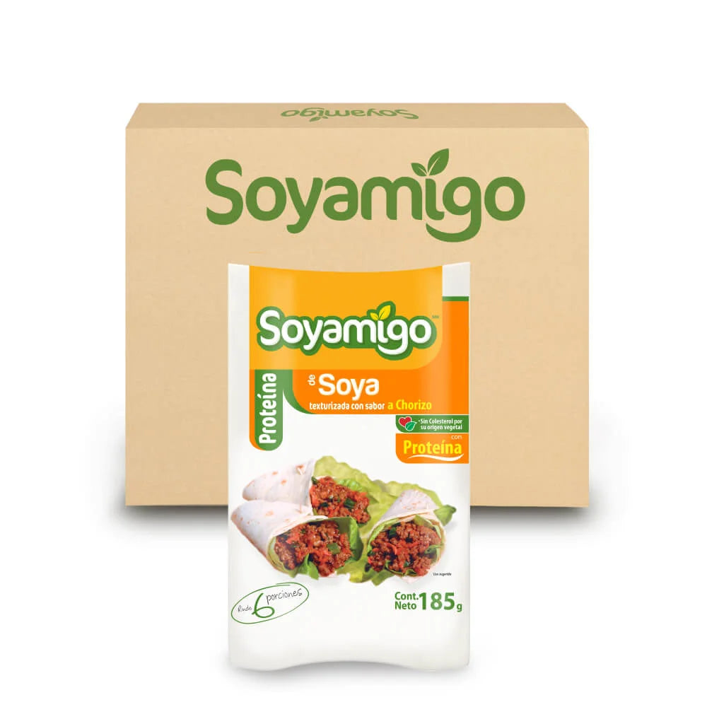 Caja de 24 piezas Soyamigo Sabor Chorizo 185g