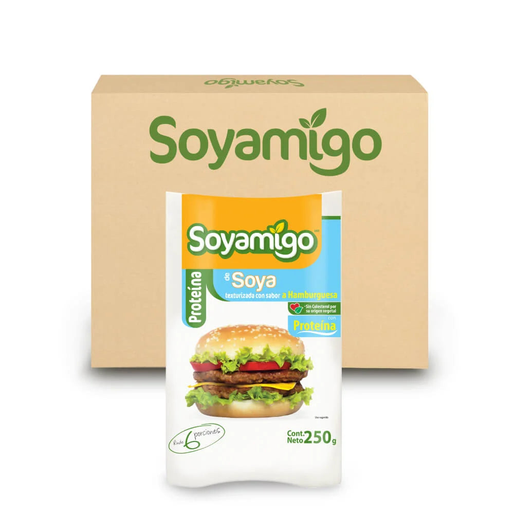 Caja de 24 piezas Soyamigo sabor Hamburguesa 250g