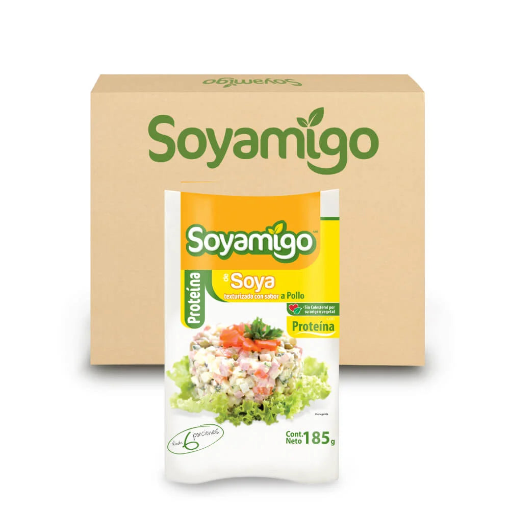 Caja de 24 piezas Soyamigo sabor Pollo 185g