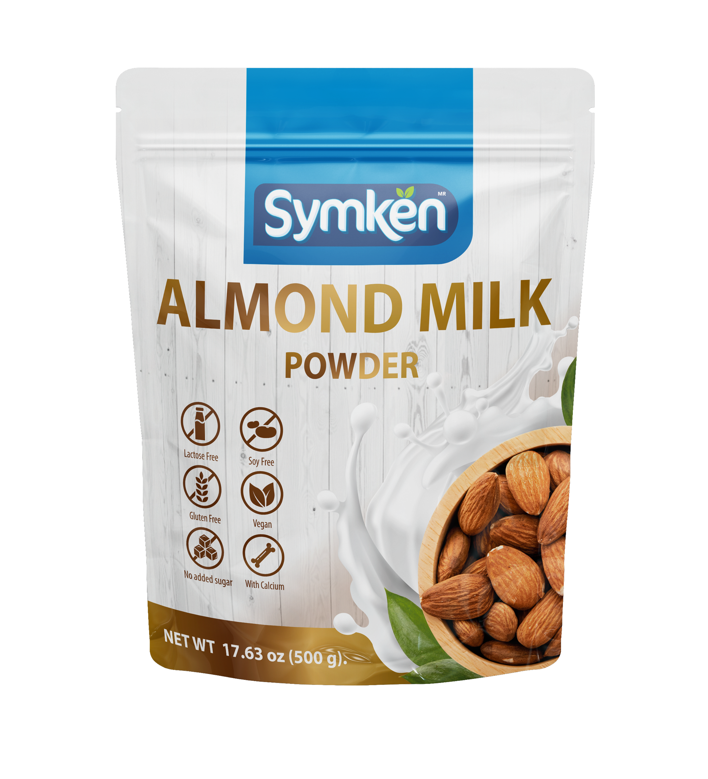 Symkën Leche de Almendra Pura Sin Soya 500g