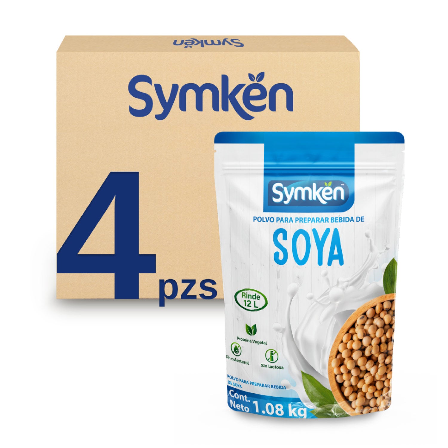 Caja de 4 piezas Symkën Soya Natural 1,080 g | $ 250 por pieza