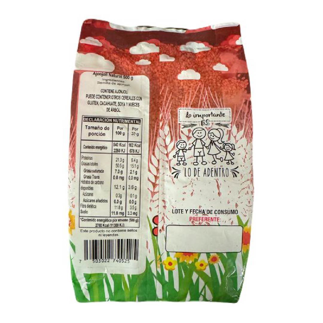 Ajonjolí Natural 500 g