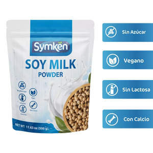 Symkën Leche de Soya Natural Sin Azúcar Bolsa 500g